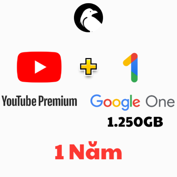 Combo Youtube Premium + Google One 12 tháng - Mời vào nhóm